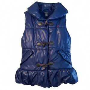 Nautica Girls Toggle Peplum Puffer Vest Size 12